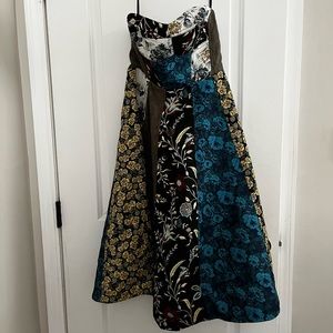 Sweetheart patched midi Anthropologie dress (straps included)